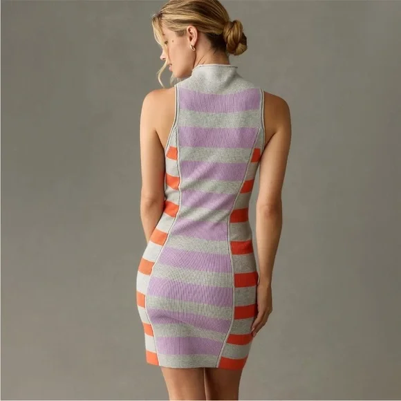 “DAILY PRACTICE” Anthropologie Striped Sleeveless Knit Sweater Dress - Picture 3 of 13